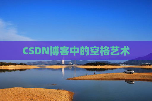 CSDN博客中的空格艺术